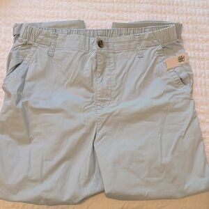 Old Navy light blue Chino straight fit elastic waist pant.  Size L NWT